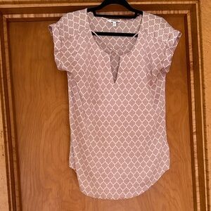 a new day Blush Geometric Blouse